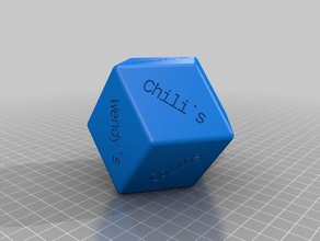 diner dice customized 3d print model - Mito3D