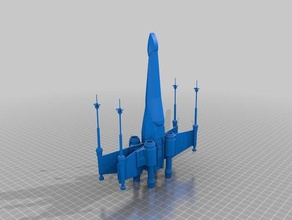 xwing wall decoration fixed vehicles 3d print model - Mito3D