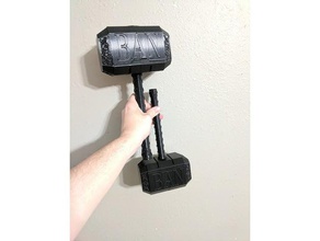 thor proibição de martelo a arte mjolnir thors hammer contração muscular 3d print model - Mito3D