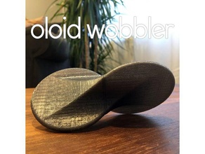 oloid wobbler rolling fidget desk toy interactive art fun game illusion optical 3d print model - Mito3D