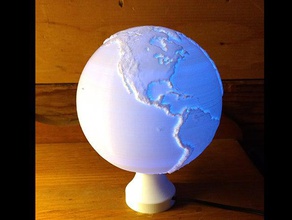 globo de la lámpara en tierra física y astronomía mundo luz iluminación noche planeta 3d print model - Mito3D