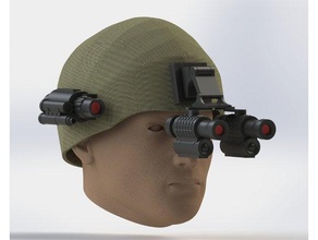militares do capacete traje cosplay prop de halloween militar 3d print model - Mito3D