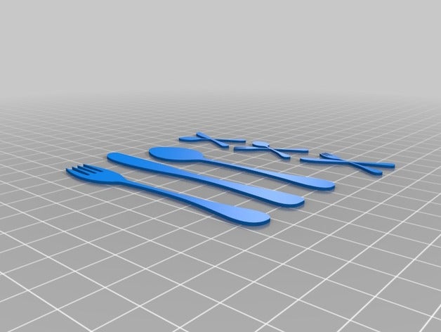 cubertería cubiertos aglomeradola chatarrade scrapbooking La impresión en 3d 3D print model - Mito3D