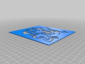 rose Schablonescrapbooking 3d-drucken 3d print model - Mito3D