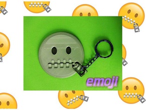 llavero emoji 3d moda 3dlito dibujo3d emoticono immagine keychain di soccorso alleviare 3d print model - Mito3D