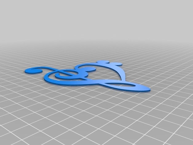 coração musical aglomerado scrapbooking A impressão 3d 3D print model - Mito3D