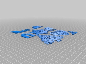 adornos de navidad aglomerado scrapbooking La impresión en 3d 3d print model - Mito3D