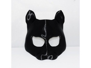 masque de chat le costume cat cosplay la fête d'halloween portable 3d print model - Mito3D