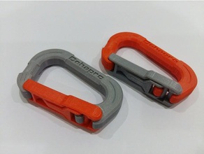 simple carabiner sport & outdoors clip keychain 3d print model - Mito3D
