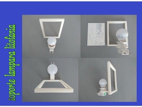 soporte luz para litofanias decoração 3dlito bombilla o eso lampara lithophane lithophanes de suporte litofania portalamparas socorro aliviar stand 3d print model - Mito3D