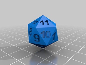 20 sided dice 0908 3d printing 3d print model - Mito3D