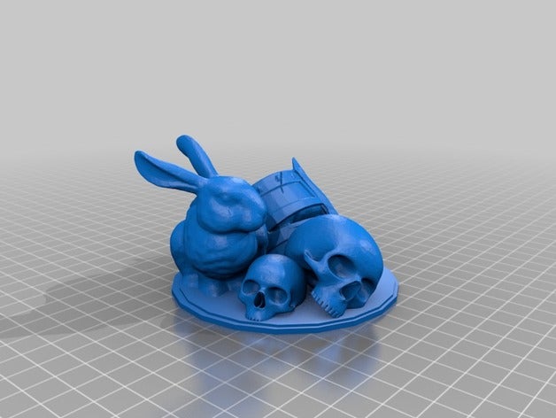 katil tavşan caerbannog modelleri Kutsal Kase monty python kafatası 3D print model - Mito3D