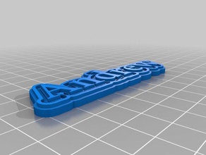 andrew soltani's name tag keychains customized 3d print model - Mito3D
