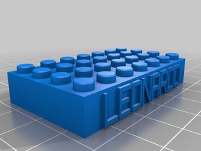 leonardo bloco de lego brinquedos construção personalizado 3d print model - Mito3D
