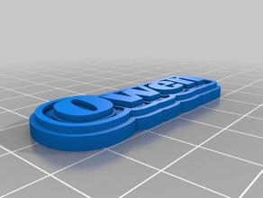 owen cole etiqueta de nombre llaveros personalizado 3d print model - Mito3D