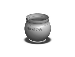 swear jar containers bottle bowl container fun functional 3d print model - Mito3D