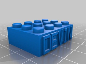 devin lego block costruzione di giocattoli su misura 3d print model - Mito3D