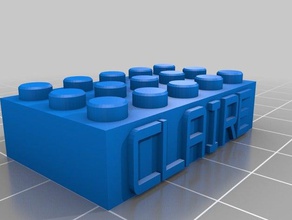 claire's lego block construction toys customized 3d print model - Mito3D