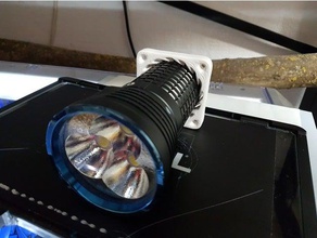 lampe de poche à la butée sport et loisirs titulaire 3d print model - Mito3D