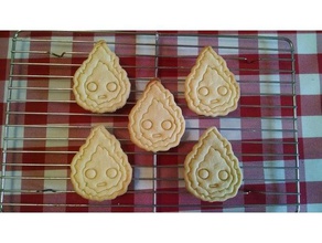 calcifer cookie cutter 3d printing fire demon ghibili howl's moving castle kitchen totoro 3d print model - Mito3D