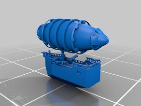 modular 28mm scale ships air toys & games 28mmscale miniature miniatures adnd airship dnd dd mini prop tiles rpg rpgs ship tabletop 3d print model - Mito3D