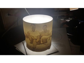 lithophane lampshade holder art anet a3 stand pla 3d print model - Mito3D