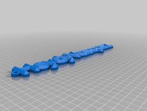 meine maßgeschneiderte Namen Schlüsselanhänger - Organisation kundengebundene 3d print model - Mito3D