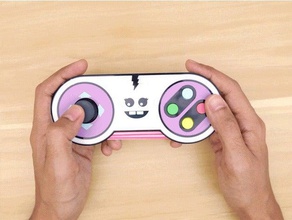 la alegría gamepad controlador juegos de video adafruit pluma arduino el lindo electrónica joystick kawaii retro snes usb 3d print model - Mito3D