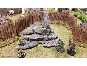 rpg wargame rock formation 13 toy & game accessories tabletop terrain 3d print model - Mito3D