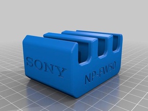 sony np-fw50 3-compartimento de pilhas câmera 3d print model - Mito3D