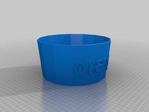 cat food bowl orange pets customized 3d print model - Mito3D