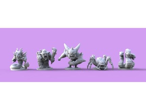 masmorra monsters toy & game accessories arcadia quest cmon demon dragon hydra masmorra orc spider 3d print model - Mito3D