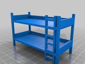 bunk bed model furniture 3d print model - Mito3D