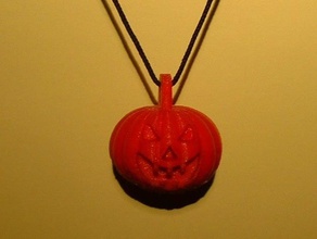 citrouille d'halloween pendentif de la mode 3dprintable le charme cool facile fête cintre bijoux les collier sketchup 3d print model - Mito3D