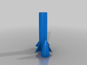 rocket w nosecone 3d printer parts 3d print model - Mito3D