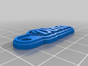 dina Schlüsselanhänger kundengebundene 3d print model - Mito3D