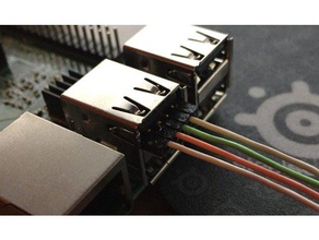 usb type-version imprimable de la fiche l'électronique l'extension femelle connecteur fils sexe masculin câble type 3d print model - Mito3D