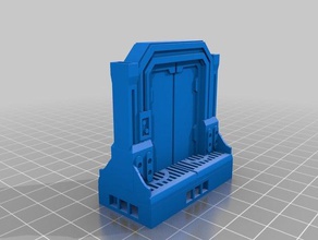 scifi-Breite Tür-openlock Spiele 3d print model - Mito3D