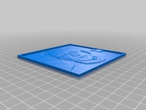 nicolas cage lithophane Arte en 2d personalizado 3d print model - Mito3D