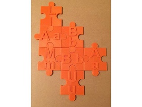 alphabet puzzle english learning alphabets pieces 3d print model - Mito3D