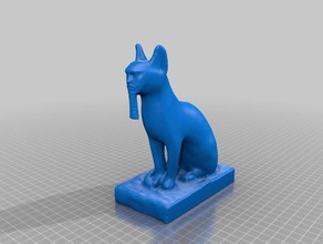 estátua de gato remix-withface A impressão 3d 3d print model - Mito3D