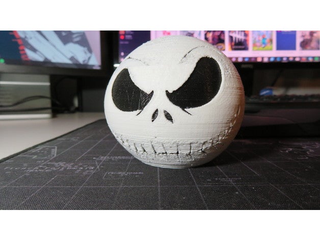 jack skellington bust dual extrusion sculptures bcn3d extruder head movie skeleton skull tim burton 3D print model - Mito3D