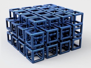 cotte de mailles-style verrouillage treillis cube 3d print model - Mito3D