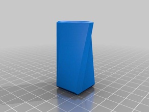 twisted vase Quadrat Kunst Blumen-vase 3d print model - Mito3D