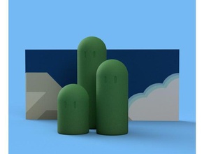 mushroom kingdom hills containers 3d print model - Mito3D