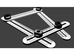 angle measuring tool increments hand tools decimal fraction measure multi ruler 3d print model - Mito3D