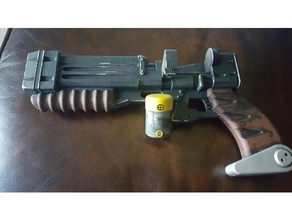 fallout 4 old faithful props blaster arma de fuego el la pistola prop 3d print model - Mito3D