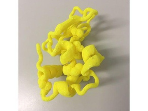 hen egg-white lysozyme biology biochemistry enzyme model protein 3d print model - Mito3D