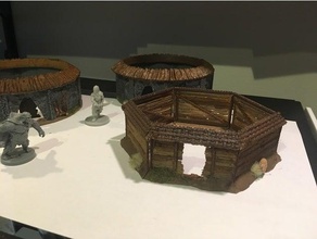 huts conan boardgames other dungeon crawlers games boardgame board game miniature scenery monolith terrain 3d print model - Mito3D