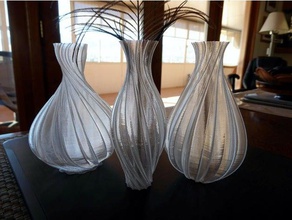 swirl jugs sculptures twisted vase 3d print model - Mito3D